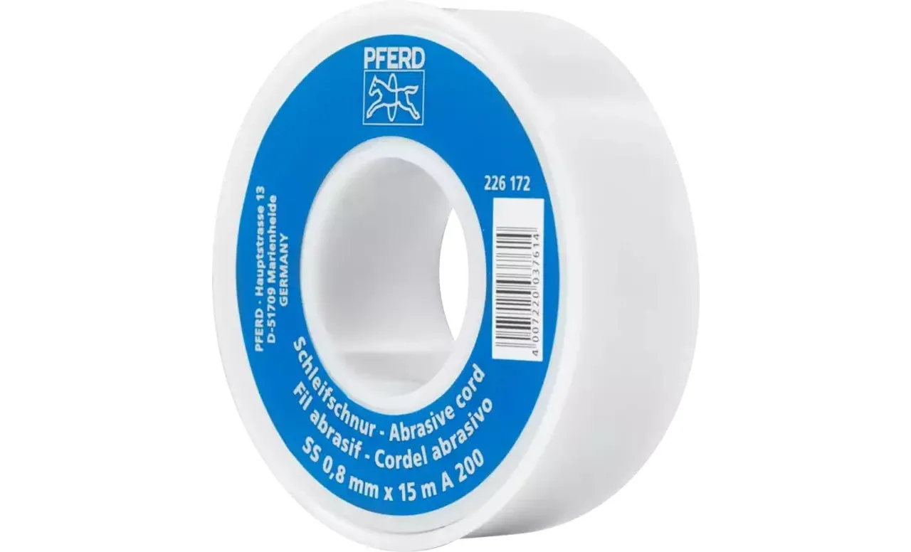 Pferd 49901 Abrasive Cord | Diameter 0.03" | 16 Yard Roll | Aluminum Oxide 200 Grit