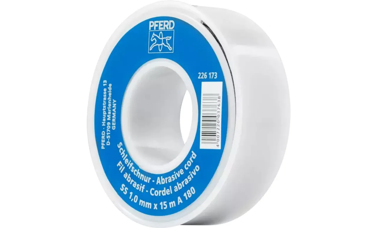Pferd 49902 Abrasive Cord | Diameter 0.04" | 16 Yard Roll | Aluminum Oxide 180 Grit
