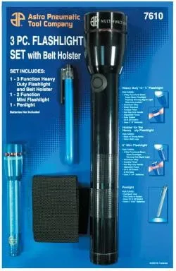 Astro Pneumatic 3-Pc Flashlight Set