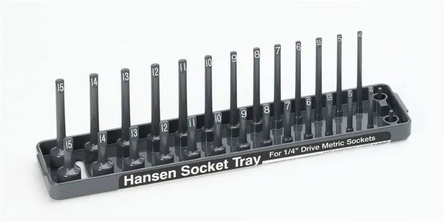 Hansen 1/4 Inch Drive Metric Socket Tray