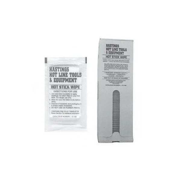 Hastings 10-188 Hot Stick Wipes, Pack of 50