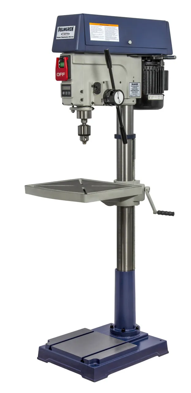 Palmgren 9680207 Step Pulley Drill Press With Power Feed | 20" Swing | 120-3600 RPM | 1.5 HP