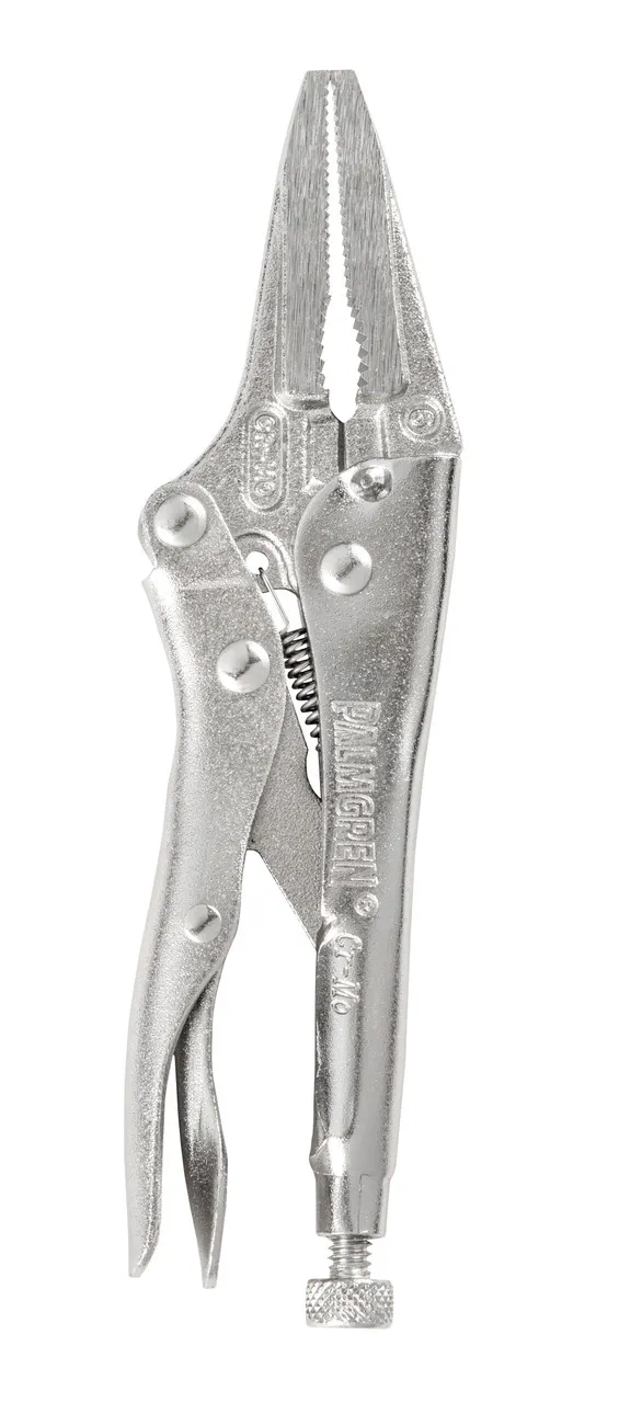 Palmgren 70650 Long Nose Locking Plier | 6" Max Open Capacity | 2" Max. Jaw Opening | 3/8" Jaw Width